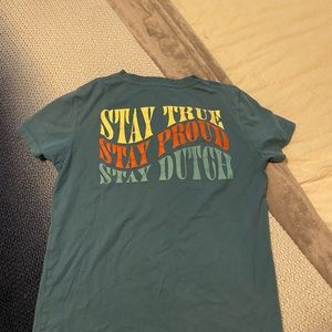 blue dutch bros coffee short sleeve tee